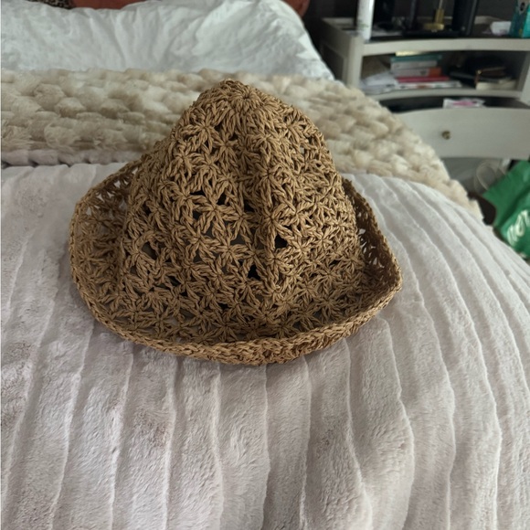 Woven Straw Bucket Hat- bought at Anthropologie worn a couple of times - Picture 1 of 2